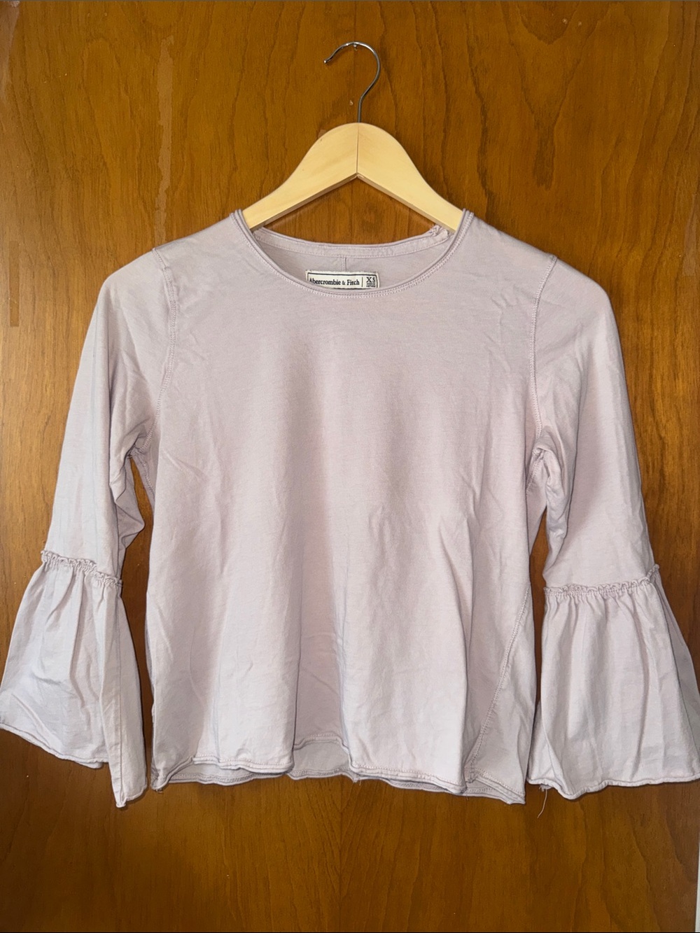A&F | Light Lavender Crop Top Boho w Bell Sleeves!!
